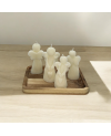 Sada palmových svíček Andělé – bílí 3,5×8,5 cm & 4×10 cm, dekorativní a přírodní