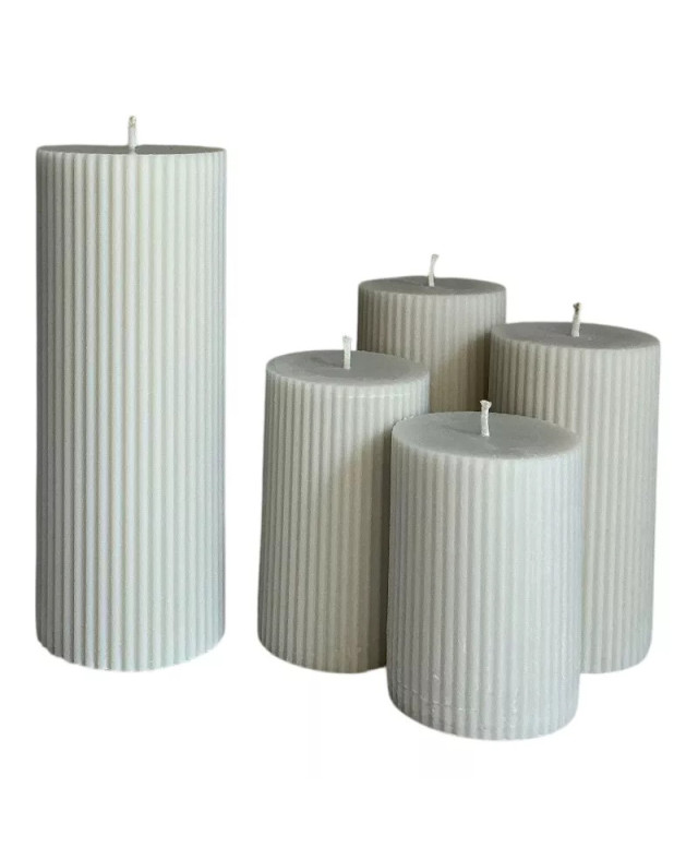 Sójové vzestupné adventní svíčky s Kristovou svící – šedá, přírodní bez toxických emisí