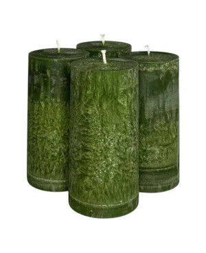 Palmové adventní svíčky zelené 5x10cm | Kvalitní vosk