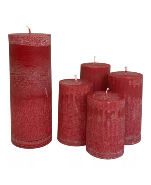 Vzestupné adventní svíčky s Kristovou svící červené | Set