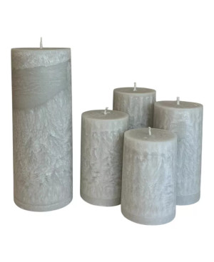 Vzestupné adventní svíčky s Kristovou svící šedé | Set