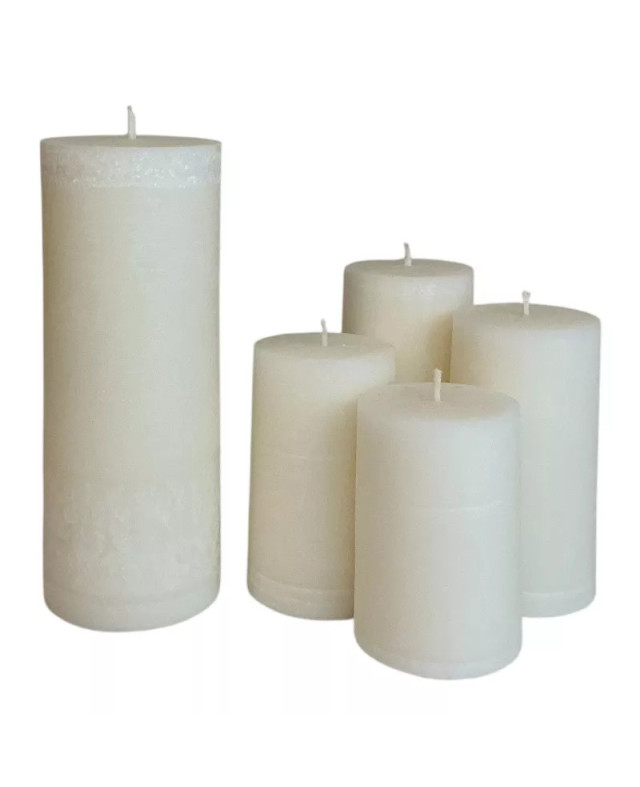 Vzestupné sójové svíčky s Kristovou svící bílé | Luxus