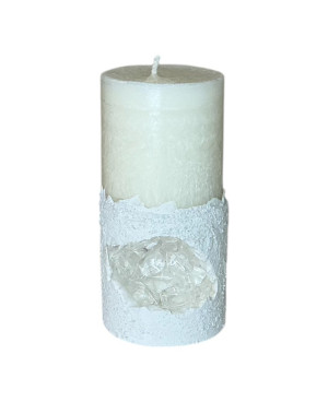 Čakrová svíčka 7. korunní čakra 5×10 cm – Jednota všeho