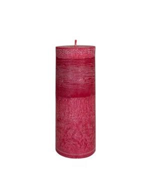 Palmová svíčka válec 5,5×15 cm – červená, kolekce Vánoční plamen