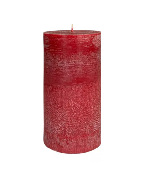 Palmová svíčka válec 7,5×15 cm – červená, kolekce Vánoční plamen