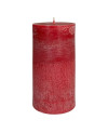 Palmová svíčka válec 7,5×15 cm – červená, kolekce Vánoční plamen