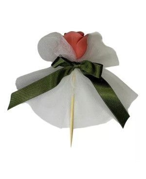 Valentýnská vázaná růže svíčka | Křídla naděje