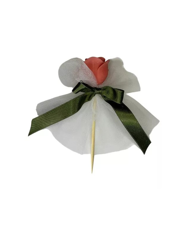 Valentýnská vázaná růže svíčka | Křídla naděje