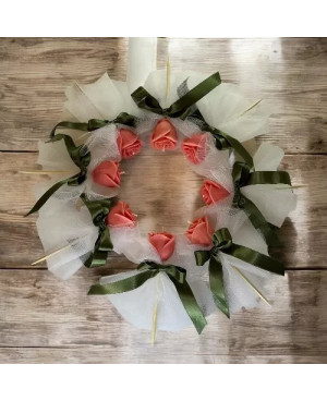 Valentýnská vázaná růže svíčka | Křídla naděje