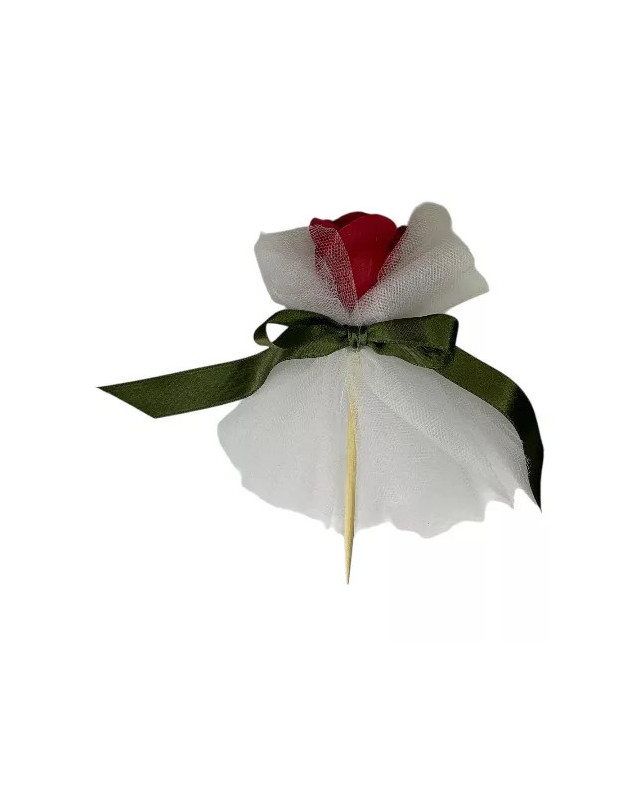 Valentýnská vázaná růže svíčka | Křídla naděje