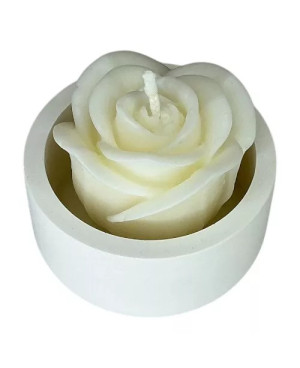 Valentýnská svíčka Růže v keramické misce | Křídla naděje