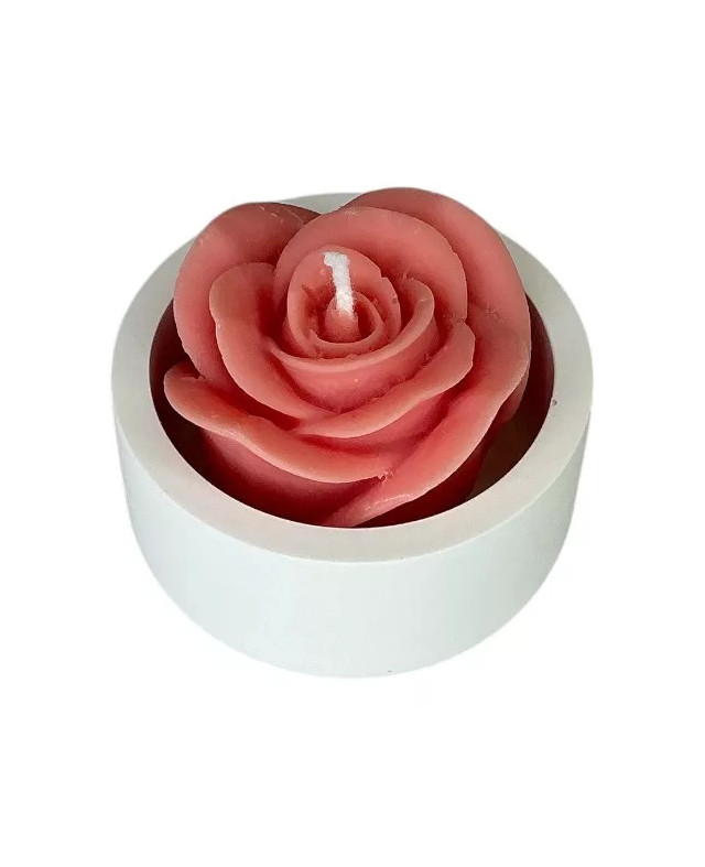 Valentýnská svíčka Růže v keramické misce | Křídla naděje