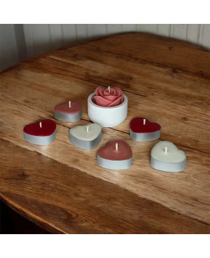Valentýnská svíčka Růže v keramické misce | Křídla naděje