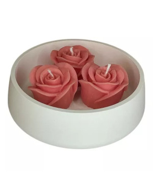 Valentýnský set 3 růže v keramické misce | Křídla naděje