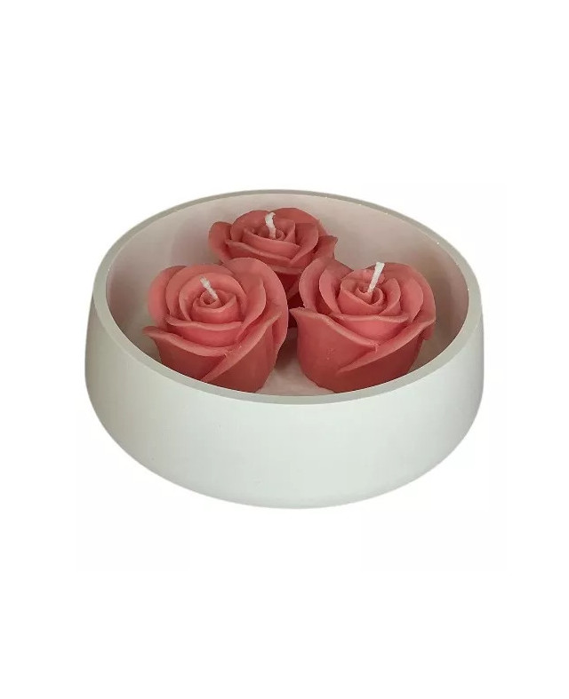 Valentýnský set 3 růže v keramické misce | Křídla naděje