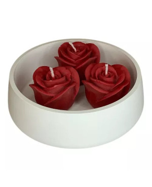 Valentýnský set 3 růže v keramické misce | Křídla naděje