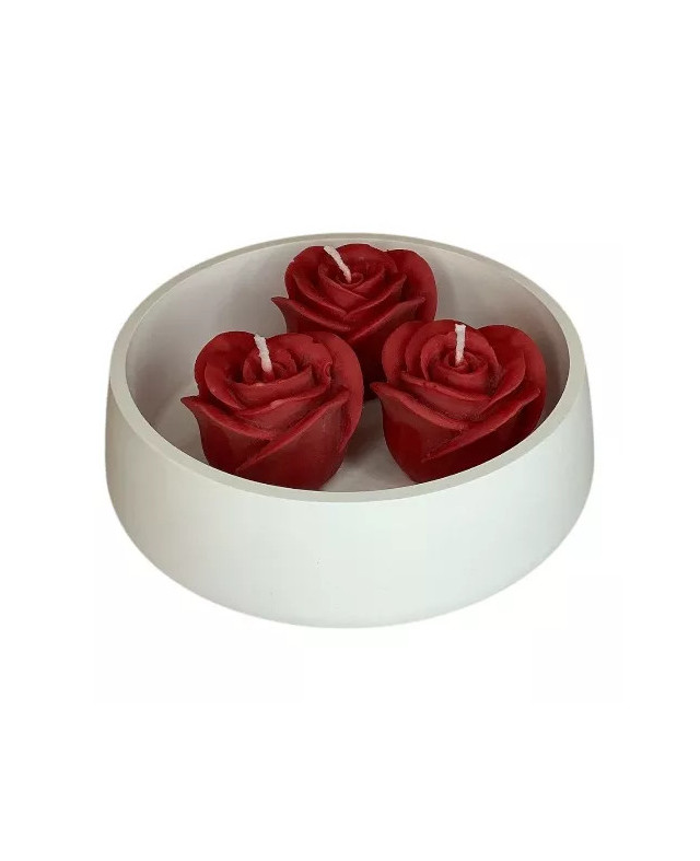Valentýnský set 3 růže v keramické misce | Křídla naděje