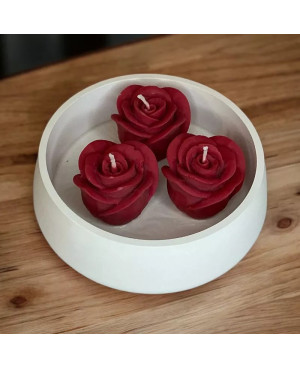 Valentýnský set 3 růže v keramické misce | Křídla naděje