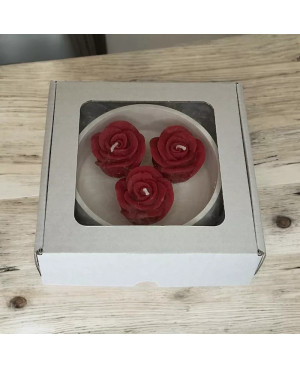 Valentýnský set 3 růže v keramické misce | Křídla naděje