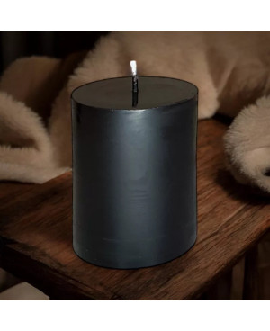 Sójová svíčka válec 7,5×6 cm černá – moderní přírodní dekorace do interiéru