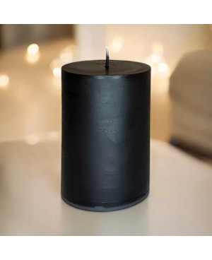 Sójová svíčka válec 10×7 cm černá – stylová přírodní dekorace do interiéru