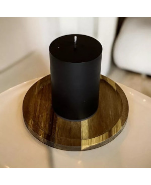 Sójová svíčka válec 10×7 cm černá – stylová přírodní dekorace do interiéru