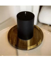 Sójová svíčka válec 10×7 cm černá – stylová přírodní dekorace do interiéru