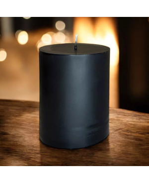 Sójová svíčka válec 10×8 cm černá – elegantní přírodní dekorace do interiéru