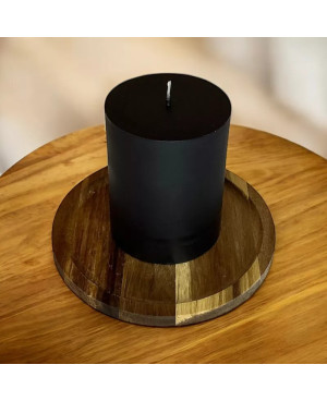 Sójová svíčka válec 10×8 cm černá – elegantní přírodní dekorace do interiéru