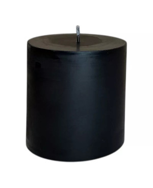Sójová svíčka válec 10×10 cm černá – výrazná přírodní dekorace do interiéru