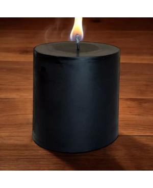 Sójová svíčka válec 10×10 cm černá – výrazná přírodní dekorace do interiéru