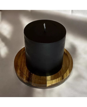 Sójová svíčka válec 10×10 cm černá – výrazná přírodní dekorace do interiéru