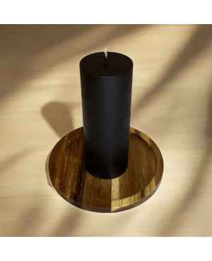 Sójová svíčka válec 15×6 cm černá – elegantní přírodní dekorace