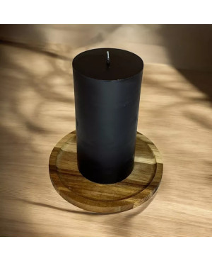 Sójová svíčka válec 15×8 cm černá – moderní přírodní dekorace do interiéru