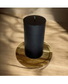 Sójová svíčka válec 15×8 cm černá – moderní přírodní dekorace do interiéru