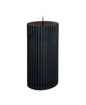 Svíčka válec 15×3,5 cm – černá sójová svíčka z přírodního vosku