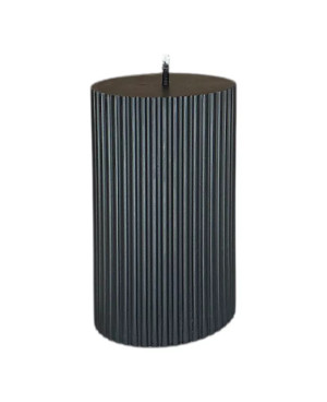 SVÍČKA VÁLEC JEMNÁ TEXTURA 5,5x10 CM SÓJOVÝ VOSK ČERNÁ