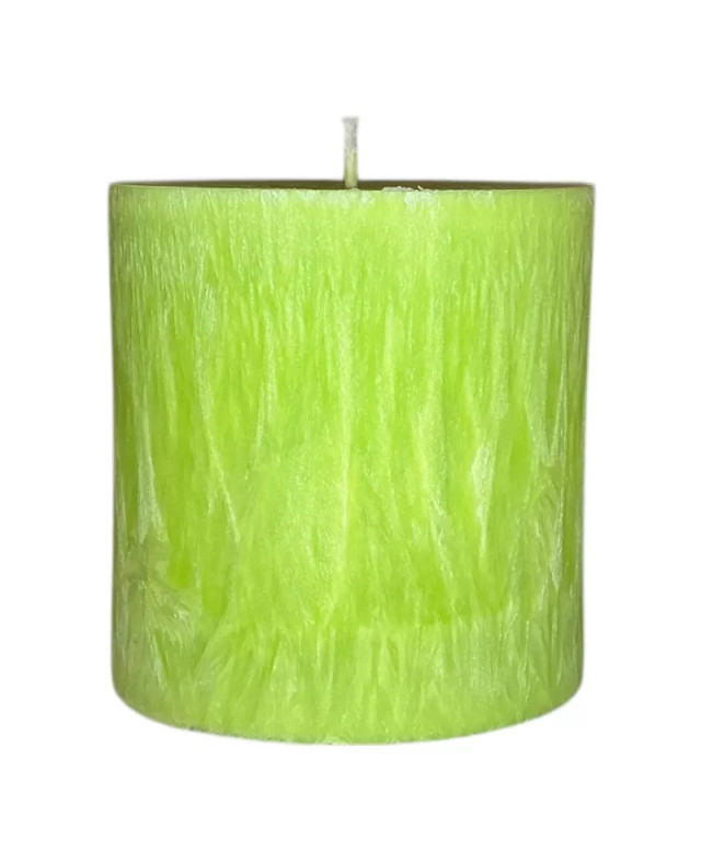 Palmová svíčka válec zelená 10×10 cm | Křídla naděje