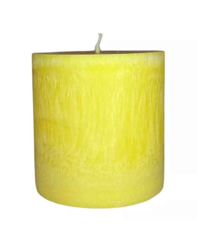 Palmová svíčka válec žlutá 10×10 cm | Křídla naděje