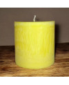 Palmová svíčka válec žlutá 10×10 cm | Křídla naděje