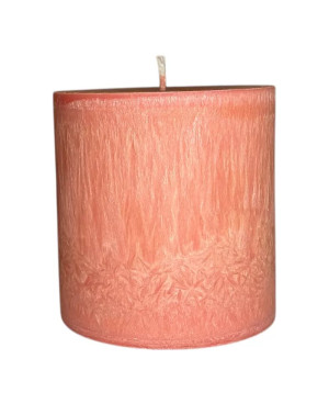 Palmová svíčka válec růžová 10×10 cm | Křídla naděje