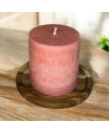 Palmová svíčka válec růžová 10×10 cm | Křídla naděje