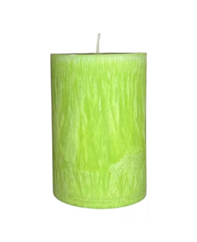 Palmová svíčka válec zelená 6,5×10 cm | Křídla naděje