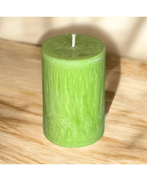 Palmová svíčka válec zelená 6,5×10 cm | Křídla naděje
