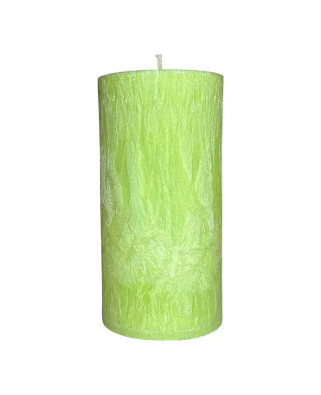 PALMOVÁ SVÍČKA VÁLEC 7,5x15 CM ZELENÁ