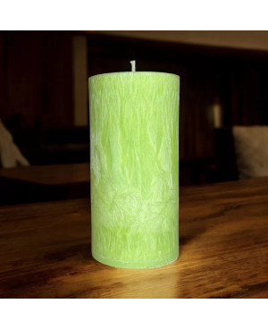 PALMOVÁ SVÍČKA VÁLEC 7,5x15 CM ZELENÁ