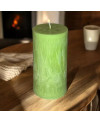 PALMOVÁ SVÍČKA VÁLEC 7,5x15 CM ZELENÁ