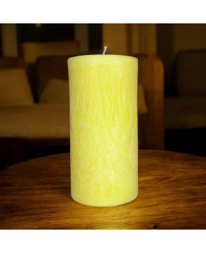 Palmová svíčka válec žlutá 7,5×15 cm | Křídla naděje