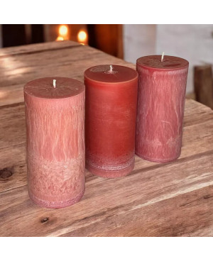 Palmová svíčka válec růžová 7,5×15 cm – Jarní kolekce | Křídla naděje