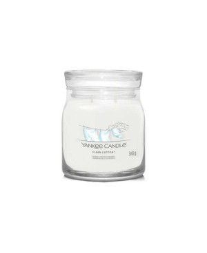 Yankee Candle Clean Cotton Signature (střední) – svěží vůně čerstvého prádla